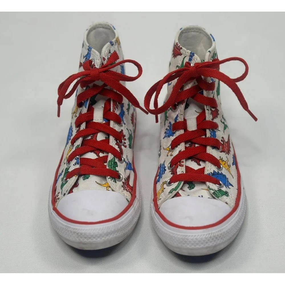 Converse All-Star DINOVERSE Chuck Taylor High Top Dinosaur Shoes White Size 3
